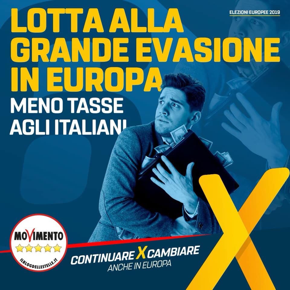 Europee 2019, M5S: “Lotta alla grande evasione in Europa, meno tasse agli italiani”